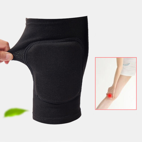 Thickened Sponge Knee Pads For Exercise Black 2pcs 2