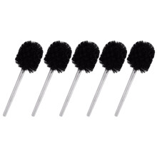 5 Pcs Plastic Brushes With Stainless Steel Handle Black