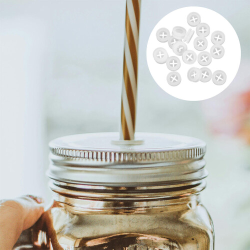 Straw Hole Plugs For Lid Silicone Cover White 30pcs 1