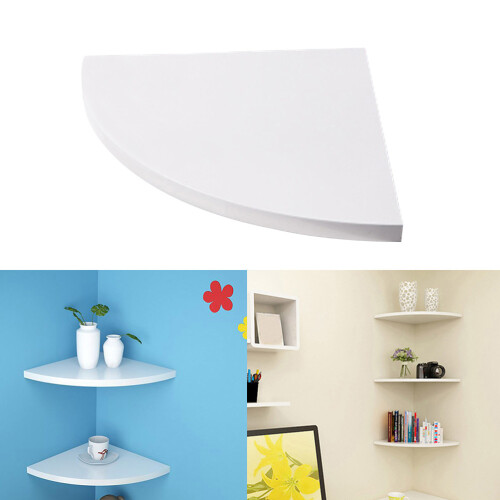 Wall Mount Bookshelf Hanging Shelves For Corner Mounted White 2