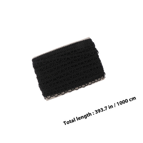 Flower Vintage Lace Trim Black Polyester 1pcs 1