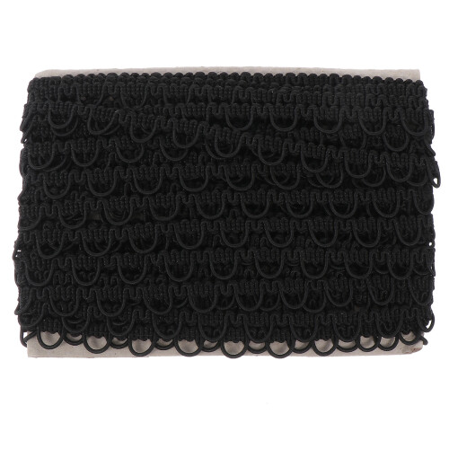 Flower Vintage Lace Trim Black Polyester 1pcs