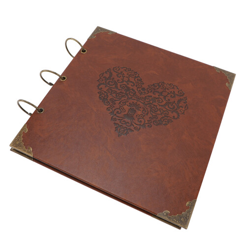 Loose Leaf Refillable Album PU Leather Iron Hoop 2