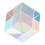 Dichroic Cube Prism Colorful Glass Cube Prism for 4