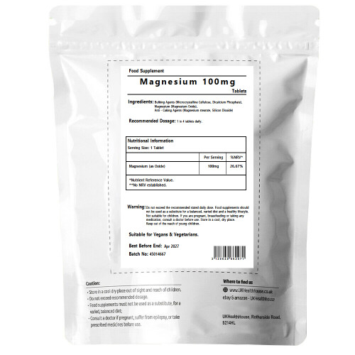 Magnesium Oxide Tablets 100mg x 90 - High Strength - Muscle Function 1