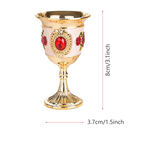 Drinking Goblet Wine Goblets White Alloy 2pcs 1