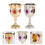 Drinking Goblet Wine Goblets White Alloy 2pcs 3