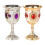 Drinking Goblet Wine Goblets White Alloy 2pcs 4