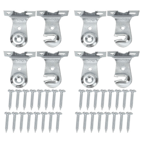 4Sets Metal Roller Shade Brackets Easy Install for Home Use