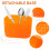 Orange Plastic Cutlery Holder with Drainage for Kitchen Storage 11