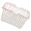 White Small Plastic Basket with Handle Portable Storage Container 10