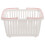 White Small Plastic Basket with Handle Portable Storage Container 1