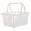 White Small Plastic Basket with Handle Portable Storage Container 4
