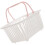 White Small Plastic Basket with Handle Portable Storage Container 11
