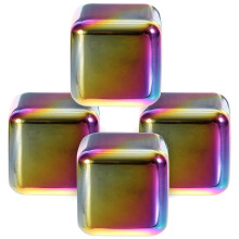 Ice Cubes Reusable Stainless Steel Assorted Color 4pcs