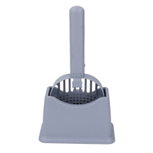 Elektrischer Katzenstreuschaufel, wiederaufladbar, leise, 28,5 cm, Grau
