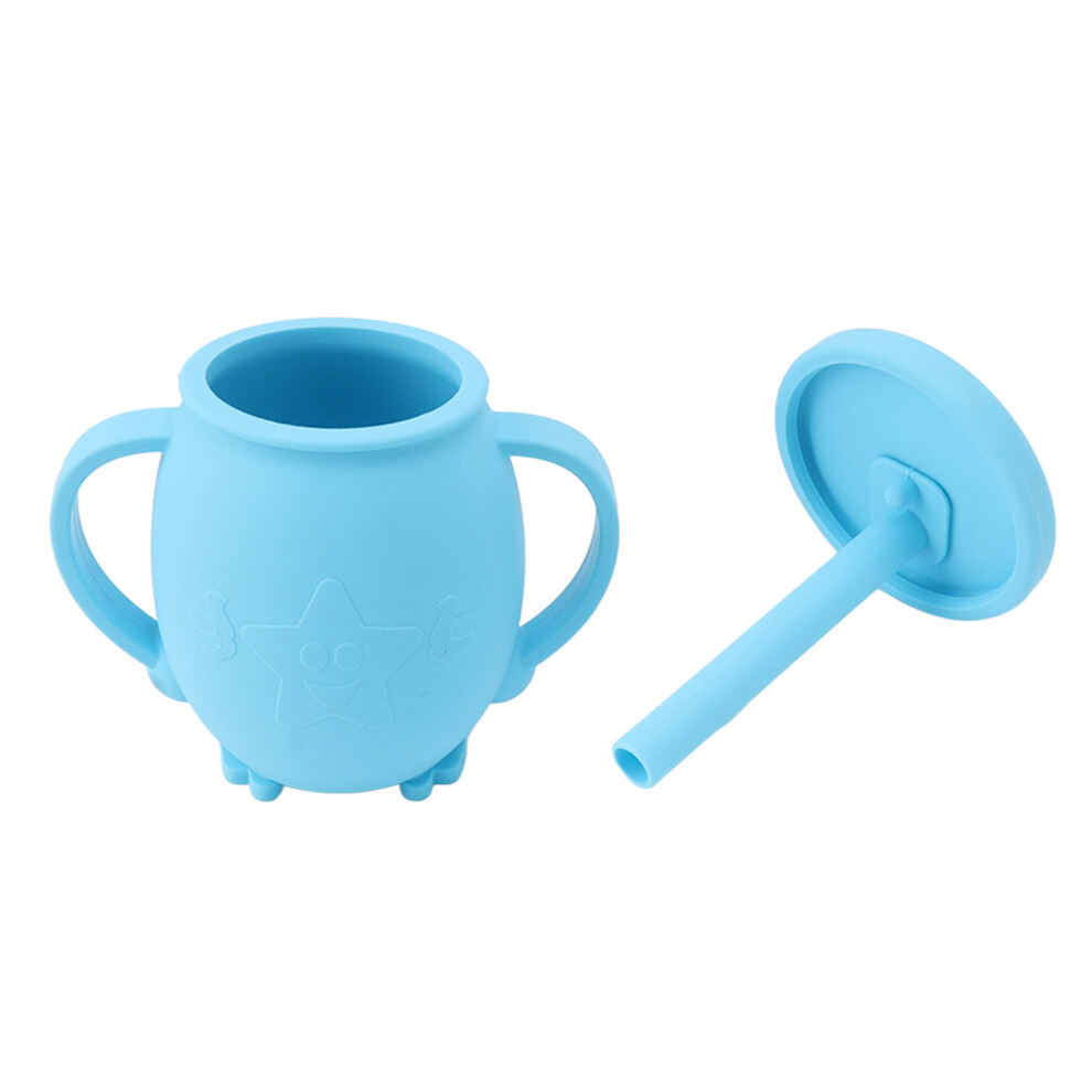 230Ml Toddler Cups Silicone Training Sippy Cups Blue