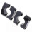 1 paio di nuovi supporti per manubrio in alluminio CNC nero 2