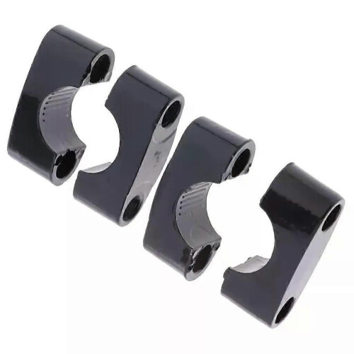 1 paio di nuovi supporti per manubrio in alluminio CNC nero 1
