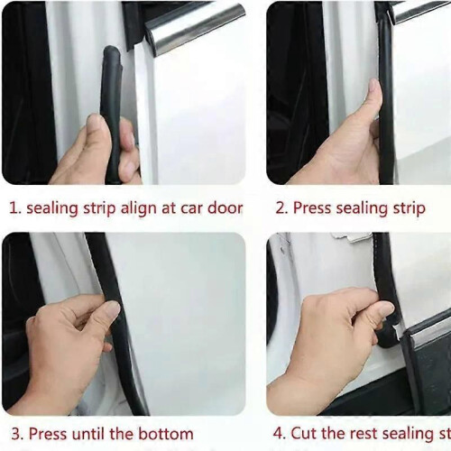 1 paar autodeurafdichtingsstrips, sticker, B-stijl type, auto rubberen afdichtingsstrip, beschermer, 2