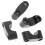 1 paio di nuovi supporti per manubrio in alluminio CNC nero 5