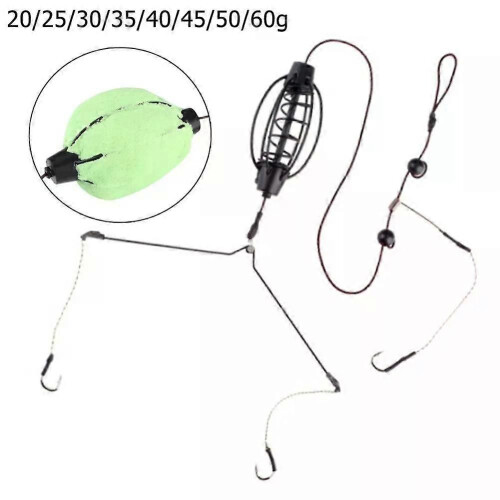 1 Pc Karpfen Angeln Feeder Angeln Köder Käfige Haken Rig Set Inline Methode Feeder Tackle Köder Käfig 1
