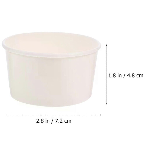 100 Pcs Eisbecher Karton Einweg Kunststoff Verrines mit Deckel Gerichte Glas 1