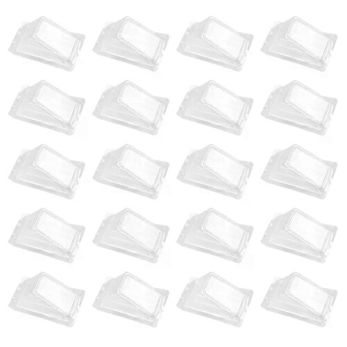 100 Pcs Verpackung Box Sandwich Dreieck Halter Kuchen Container Lebensmittel Container Scheibe Kunststoff 2