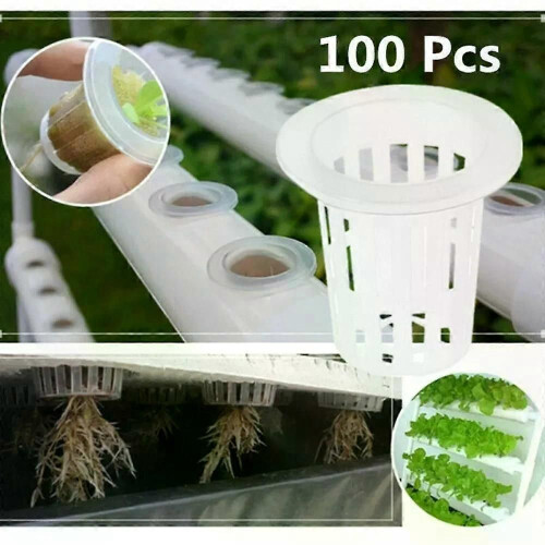 Lot de 100 paniers de colonisation hydroponique pour plantes, pots ... 2