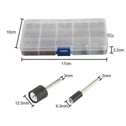 104pcs Sanding Drum Set Grit 60 120 320 with Sanding Mandrels Sanding Bands for Dremel Rotary Tools 2