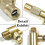 1 x Adaptador de conector de abrazadera de válvula de inflado de neumáticos de automóvil, conector de 5
