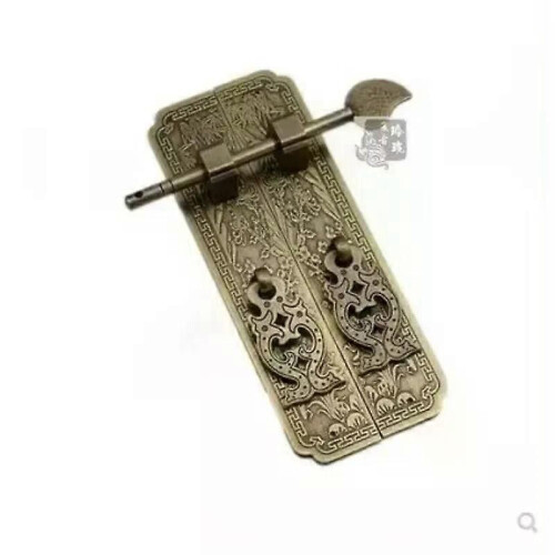 1 set ren koppar antika dörrhandtag Kit Retro kinesisk stil Gate drar möbler 2