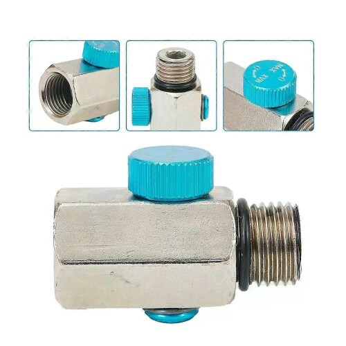 1/4 Air Valve Flow Regulato Pneumatic Tool Air Adjustment Switch Pneumatic Tool Speed Regulating Switch 2