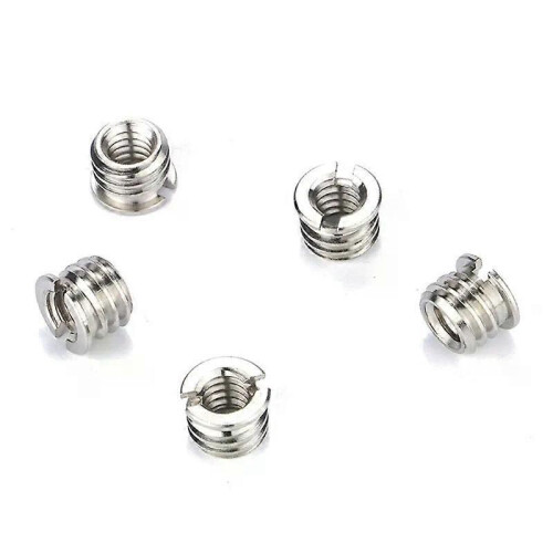 Adaptador universal para cámara de 1/4 a 3/8 de pulgada, tornillo de conversión, tuerca, trípode, monopié, 2
