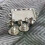 10 st 1/12 dockskåp miniatyr silvermetall te kaffebricka servisset 5