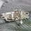 10 st 1/12 dockskåp miniatyr silvermetall te kaffebricka servisset 4