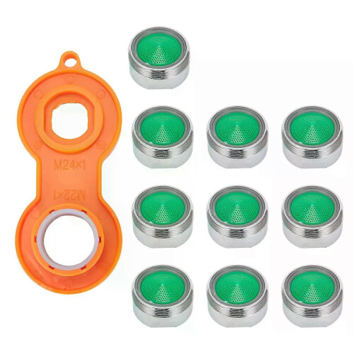 10 Pcs Water Saving Faucet Tap Aerator Replaceable Filter Mixed Nozzle M24 24mm Thread Bathroom Faucet 1