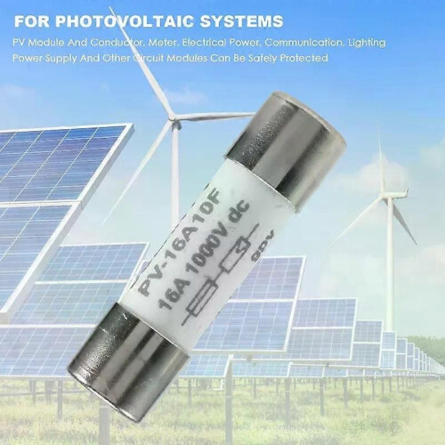 10 st 1000 VDC Säkring Solar PV Explosionssäker Säkring Silver 1
