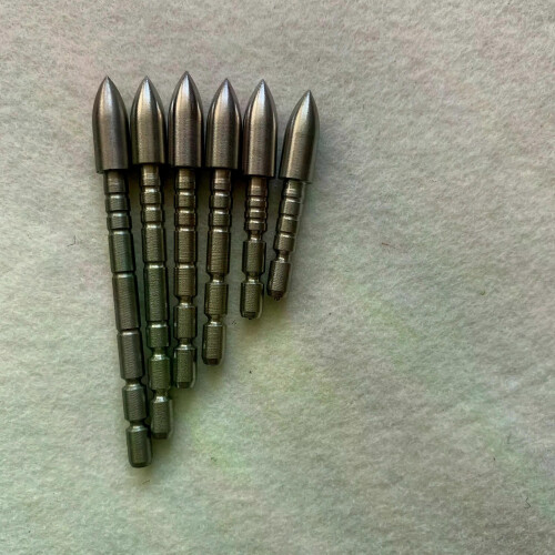 12 piezas de punta de bala de acero inoxidable para eje de flecha de diámetro interior de 42 mm, punta 1