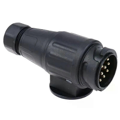 12V 13 Pin Trailer Plug Durable 13 Pole Electrical Caravan Wiring Connector Towing Bar Socket Adapter 2
