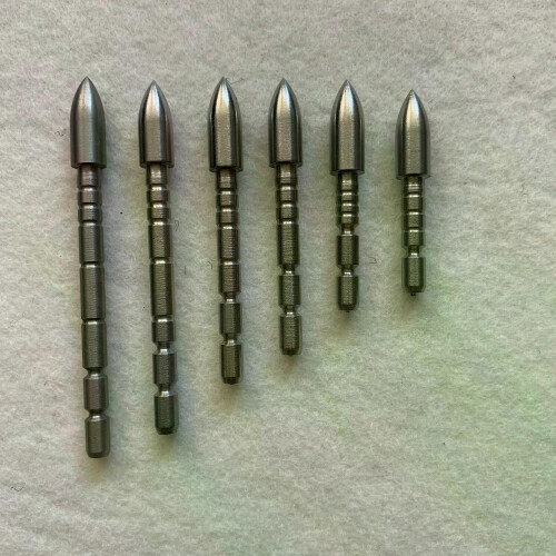 12 piezas de punta de bala de acero inoxidable para eje de flecha de diámetro interior de 42 mm, punta 2