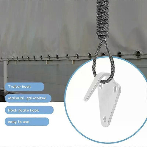 10Pcs Three-Hole Waterproof Tarpaulin Hook Trailer Connecting Net Hook Hook Iron Plate Hook Suitable 2