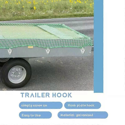10Pcs Three-Hole Waterproof Tarpaulin Hook Trailer Connecting Net Hook Hook Iron Plate Hook Suitable 1