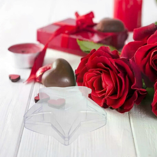 10pcs Transparent Pentacle Cases Candy Storage Boxes Refillable Goody Holder Creative Gift Container 1