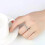 1-4 rader silverfärgade ringar Brudbröllopsringar Crystal strass Stretch fingerringar för kvinnor 3