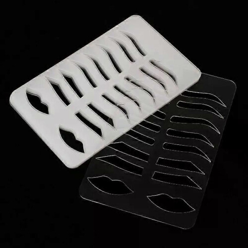 1pcs Plastic Microblading Reusable Practice Stencil Eyebrow & Lips Template Shape Permanent Makeup Tattoo 1