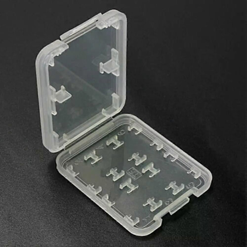 1PC Protector Holder Micro Box For SD SDHC TF MS Memory Card Storage Case Box Bag Plastic Boxes Transparent 2