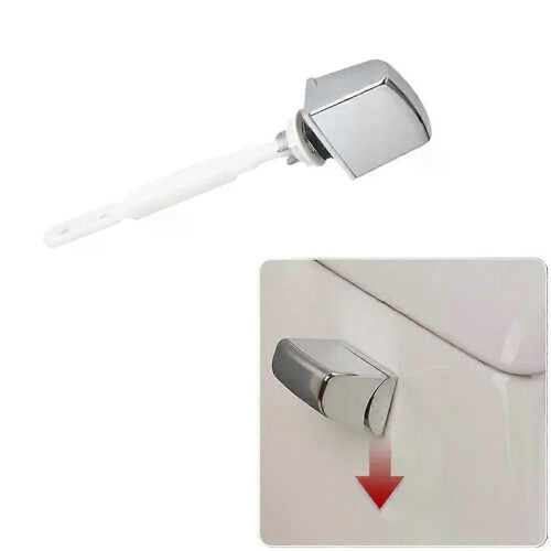 1pc Universal Toilet Flush Lever Switch Button Side Front Tank Replacement Push Button ABS Chrome Bathroom 2