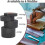 1Roll Black Leather Straps 125mm x 2m Lychee Grain Leather Strips 17mm Thick Single Sided Flat Imitation 5