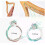 1Set 15/16/19/21/24Strings Lyre Brass Strings Set Lyre Harp Nylon String Replacement Lyre Strings Beginners 3